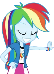 Size: 9125x12502 | Tagged: safe, artist:luckreza8, derpibooru import, rainbow dash, equestria girls, friendship games, .svg available, absurd resolution, clothes, eyes closed, hand on hip, inkscape, simple background, skirt, solo, transparent background, vector, wristband