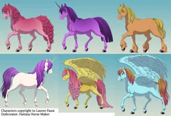 Size: 900x612 | Tagged: applejack, derpibooru import, dollcreator, fantasy horse maker, fluttershy, mane six, pinkie pie, rainbow dash, rarity, real, realistic, safe, twilight sparkle