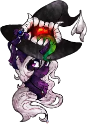 Size: 2455x3501 | Tagged: safe, artist:iroxykun, derpibooru import, oc, oc:yami, unofficial characters only, pony, unicorn, female, hat, horn, witch