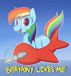 Size: 2600x2765 | Tagged: safe, artist:moozua, derpibooru import, rainbow dash, pegasus, pony, colored pupils, dog of wisdom, female, looking at you, mare, open mouth, parody, plane, pony of wisdom, propeller, ranbo darsh, solo, truth, wingless