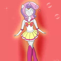 Size: 894x894 | Tagged: anthro, artist:sailormod, derpibooru import, pose, safe, sailor moon, sailor ponies, solo, sweetie belle, sweetie moon