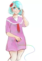 Size: 550x800 | Tagged: artist:yanabau, coco pommel, derpibooru import, human, humanized, looking at you, safe, solo