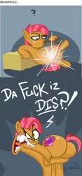 Size: 482x1034 | Tagged: artist:brutamod, babs seed, crusaders of the lost mark, cutie mark, derpibooru import, plot, pun, semen, spermatozoon, suggestive, vulgar