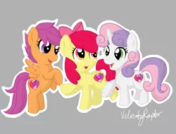 Size: 6000x4550 | Tagged: safe, artist:velocityraptor, derpibooru import, apple bloom, scootaloo, sweetie belle, earth pony, pegasus, pony, unicorn, crusaders of the lost mark, absurd resolution, cutie mark, cutie mark crusaders, filly, the cmc's cutie marks