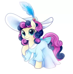 Size: 850x864 | Tagged: dead source, source needed, useless source url, safe, artist:licora, derpibooru import, bon bon, sweetie drops, earth pony, pony, a canterlot wedding, crusaders of the lost mark, for whom the sweetie belle toils, magical mystery cure, princess spike (episode), sweet and elite, adorabon, beautiful, bonabelle bonette, clothes, cute, dress, female, formal, formal attire, formal dress, formal wear, hat, looking at you, mare, raised hoof, simple background, smiling, solo, sweetiebelle dropsette, white background