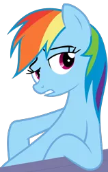 Size: 1200x1900 | Tagged: safe, artist:tizerfiction, derpibooru import, rainbow dash, rarity investigates, cool, leaning, simple background, solo, transparent background, vector