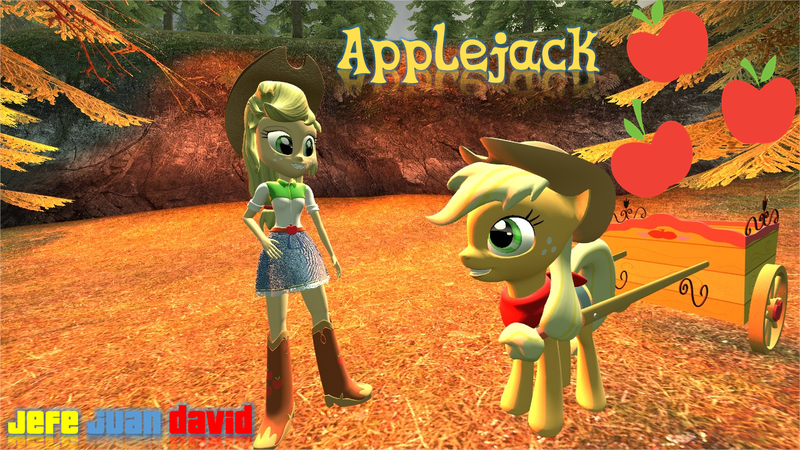 Size: 1280x720 | Tagged: safe, artist:jefejuandavid, derpibooru import, applejack, equestria girls, 3d, source filmmaker