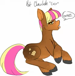 Size: 1269x1280 | Tagged: safe, artist:casocat, derpibooru import, oc, oc:hot chocolate, unofficial characters only, earth pony, pony, solo