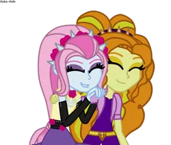 Size: 971x823 | Tagged: safe, artist:asika-aida, derpibooru import, adagio dazzle, violet blurr, equestria girls, rainbow rocks, female, lesbian, shipping, violetdagio