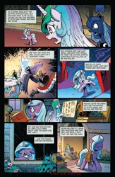 Size: 900x1384 | Tagged: safe, artist:andypriceart, derpibooru import, idw, king sombra, princess celestia, princess luna, radiant hope, alicorn, pony, umbrum, unicorn, siege of the crystal empire, spoiler:comic, spoiler:comic35, book, comic, female, image, jpeg, male, mare, official comic, preview, royal sisters, stallion, umbra, umbra (idw)