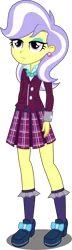 Size: 2500x8702 | Tagged: safe, artist:xebck, derpibooru import, upper crust, equestria girls, friendship games, absurd resolution, clothes, crystal prep academy, crystal prep academy uniform, crystal prep shadowbolts, ear piercing, earring, high heels, jewelry, necklace, piercing, pleated skirt, school uniform, shoes, simple background, skirt, skunk stripe, socks, solo, transparent background, vector