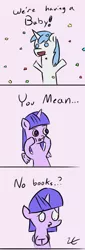 Size: 400x1173 | Tagged: safe, artist:liracrown, derpibooru import, shining armor, twilight sparkle, twilight sparkle (alicorn), alicorn, pony, the one where pinkie pie knows, book, confetti, disappointed, excited, female, frown, looking down, mare, open mouth, sad, simple background, smiling, squishy cheeks, that pony sure does love books, that was fast