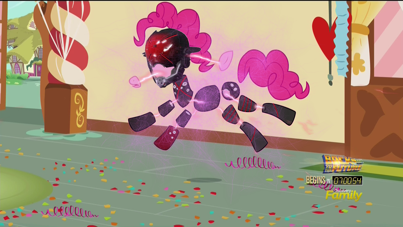 Size: 1920x1080 | Tagged: derpibooru import, disintegration, edit, edited screencap, konami, metal gear, metal gear rising, modular, monsoon, pinkie pie, pinkie pieces, safe, screencap, the one where pinkie pie knows