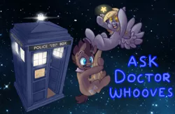 Size: 628x410 | Tagged: safe, artist:buljong, derpibooru import, derpy hooves, doctor whooves, time turner, pony, ask doctor whooves, ask, male, stallion, tardis, tumblr