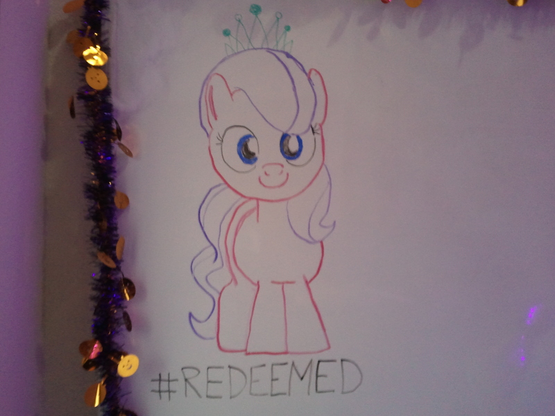 Size: 2560x1920 | Tagged: artist:youregoingtoloveme, crusaders of the lost mark, cute, derpibooru import, diamondbetes, diamond tiara, dry erase board, hashtag, photo, redemption, safe, simple background, solo, white background