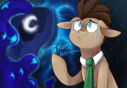 Size: 500x345 | Tagged: safe, artist:buljong, derpibooru import, doctor whooves, princess luna, time turner, pony, ask doctor whooves, ask, jem, jem and the holograms, male, plot, stallion, tumblr