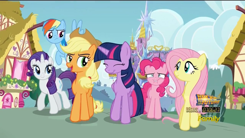 Size: 1280x720 | Tagged: safe, derpibooru import, screencap, applejack, fluttershy, pinkie pie, rainbow dash, rarity, twilight sparkle, twilight sparkle (alicorn), alicorn, pony, the one where pinkie pie knows, castle, female, mare, walking