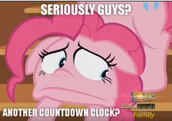 Size: 617x438 | Tagged: back to the future, countdown clock, derpibooru import, faic, image macro, meme, pinkie pie, safe, screencap, text, the one where pinkie pie knows