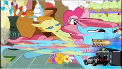 Size: 860x484 | Tagged: animation smear, back to the future, cup cake, derpibooru import, great moments in animation, pinkie pie, pumpkin cake, safe, screencap, smear frame, sugarcube corner, the one where pinkie pie knows