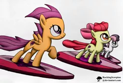 Size: 1000x672 | Tagged: apple bloom, artist:rockingscorpion, colored, crusaders of the lost mark, cutie mark, cutie mark crusaders, derpibooru import, safe, scootaloo, sketch, sweetie belle, the cmc's cutie marks, traditional art