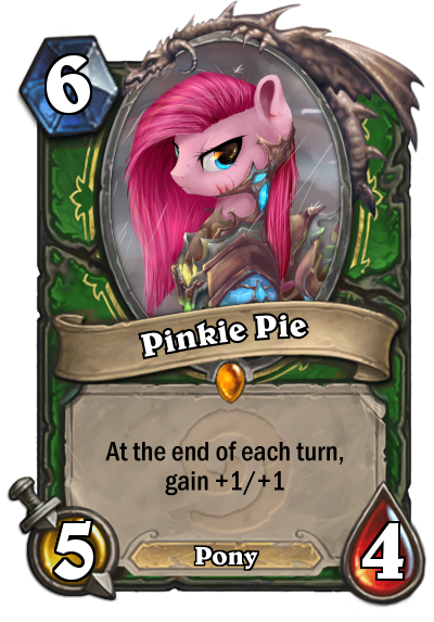 Size: 400x573 | Tagged: artist:katemaximova, card, crossover, derpibooru import, hearthstone, pinkie pie, safe