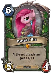 Size: 400x573 | Tagged: artist:katemaximova, card, crossover, derpibooru import, hearthstone, pinkie pie, safe