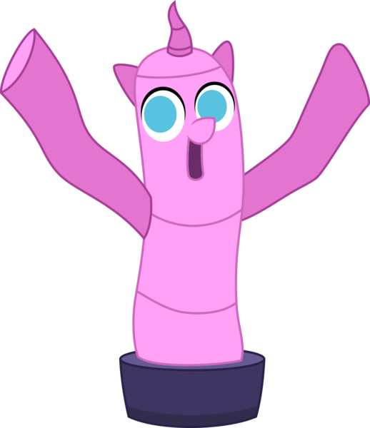 Size: 8000x9268 | Tagged: absurd resolution, airdancer, artist:fercho262, derpibooru import, open mouth, safe, simple background, solo, the one where pinkie pie knows, transparent background, vector, wacky waving inflatable tube pony