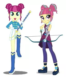 Size: 409x480 | Tagged: safe, artist:shafty817, derpibooru import, majorette, sour sweet, sweeten sour, equestria girls, friendship games, background human, headcanon, long lost sisters, similarities, sisters, solo, sweetly and sourly