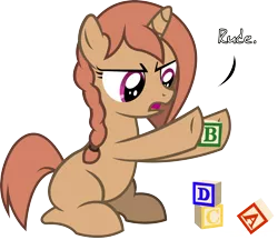 Size: 3947x3418 | Tagged: artist:outlawedtofu, blocks, derpibooru import, fallout equestria, female, filly, oc, oc:sierra scorch, safe, simple background, solo, stablequest, transparent background, unofficial characters only, vector, younger