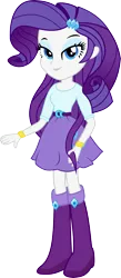 Size: 2981x6833 | Tagged: safe, artist:strumfreak, derpibooru import, rarity, equestria girls, absurd resolution, bedroom eyes, big head, boots, clothes, looking at you, simple background, skirt, solo, transparent background, vector, wristband