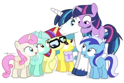 Size: 1000x675 | Tagged: safe, artist:dm29, derpibooru import, lemon hearts, lyra heartstrings, minuette, moondancer, shining armor, twilight sparkle, twinkleshine, pony, unicorn, bbbff, canterlot six, cute, dancerbetes, female, filly, filly lemon hearts, filly lyra, filly minuette, filly moondancer, filly twilight sparkle, filly twinkleshine, glasses, julian yeo is trying to murder us, lemonbetes, looking at each other, lyrabetes, male, minubetes, open mouth, saddle bag, shining adorable, simple background, smiling, transparent background, twiabetes, twily, younger