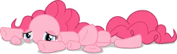 Size: 7801x2406 | Tagged: artist:shutterflyeqd, derpibooru import, frown, modular, pinkie pie, pinkie pieces, prone, sad, safe, simple background, solo, the one where pinkie pie knows, transparent background, vector, wat