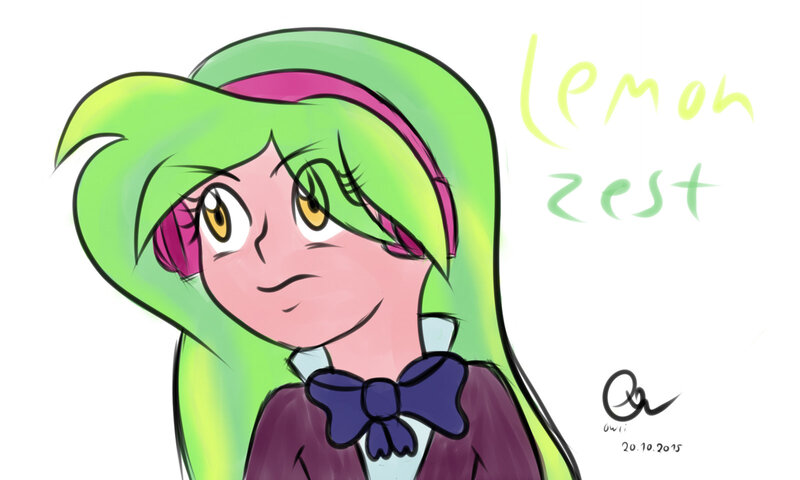 Size: 1600x960 | Tagged: safe, artist:owlisun, derpibooru import, lemon zest, equestria girls, friendship games, clothes, crystal prep academy uniform, digital art, drawing, school uniform, simple background, solo