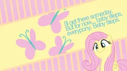 Size: 1920x1080 | Tagged: artist:nero-inferno, artist:soren-the-owl, cute, cutie mark, dat face, derpibooru import, fluttershy, quote, safe, vector, wallpaper