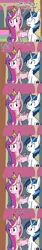 Size: 733x4398 | Tagged: suggestive, artist:tjpones, derpibooru import, edit, princess cadance, shining armor, twilight sparkle, twilight sparkle (alicorn), alicorn, pony, unicorn, the one where pinkie pie knows, comic, cuckold, eye contact, female, frown, implied infidelity, implied sex, mare, open mouth, sitting, smiling, worried
