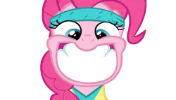 Size: 3500x2000 | Tagged: artist:andy18, clothes, derpibooru import, faic, grin, happy, irrational exuberance, pinkie pie, safe, simple background, solo, transparent background, vector