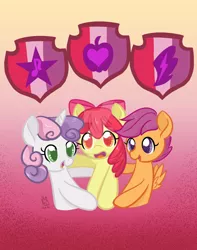 Size: 1024x1297 | Tagged: adorabloom, apple bloom, artist:leafbunny, colored pupils, crusaders of the lost mark, cute, cutealoo, cutie mark, cutie mark crusaders, derpibooru import, diasweetes, safe, scootaloo, sweetie belle, the cmc's cutie marks, watermark
