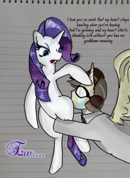 Size: 2840x3888 | Tagged: alicorn, alicorn oc, artist:jonathan the awesome, butthug, butt kiss, crying, derpibooru import, disgusted, eww, horned humanization, hug, human, humanized, ifhy, oc, oc:jona clay, rarity, safe, song reference, tyler the creator, winged humanization