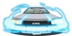 Size: 7366x3680 | Tagged: safe, artist:maddermike, derpibooru import, doctor whooves, time turner, twilight sparkle, pony, 1985, 2015, absurd resolution, back to the future, car, delorean, doc brown, future twilight, great scott, license plate, male, marty mcfly, october 21, october 21 2015, october 26, october 26 1985, parody, simple background, stallion, time machine, time travel, transparent background, vector