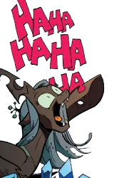 Size: 362x564 | Tagged: background removed, changeling, changeling queen, chrysalis laughs at your misery, derpibooru import, edit, exploitable, female, laughing, queen chrysalis, safe, siege of the crystal empire, simple background, spoiler:comic, spoiler:comic35, transparent background