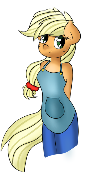 Size: 1080x1920 | Tagged: anthro, applejack, artist:lightningnickel, artist:meestorvertex, color edit, derpibooru import, safe, solo