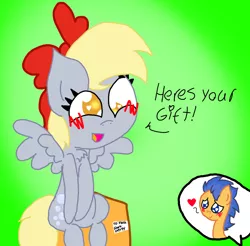 Size: 914x900 | Tagged: safe, artist:mmdfantage, derpibooru import, derpy hooves, flash sentry, pegasus, pony, 1000 hours in ms paint, blushing, derpsentry, female, male, mare, ms paint, shipping, straight