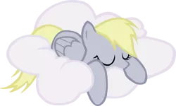 Size: 900x540 | Tagged: safe, derpibooru import, derpy hooves, pegasus, pony, cloud, eyes closed, female, hooves, lying on a cloud, mare, on a cloud, prone, simple background, sleeping, solo, transparent background, vector, wings