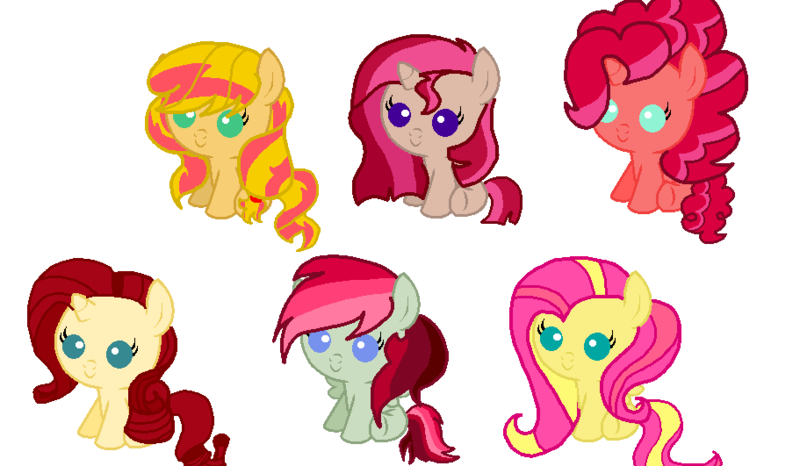 Size: 911x531 | Tagged: safe, artist:memeoverlord, derpibooru import, oc, unofficial characters only, pony, babies, baby, baby pony, foal, magical lesbian spawn, offspring, parent:applejack, parent:fluttershy, parent:pinkie pie, parent:rainbow dash, parent:rarity, parent:sunset shimmer, parent:twilight sparkle, parents:appleshimmer, parents:sunsarity, parents:sunsetdash, parents:sunsetpie, parents:sunsetsparkle, parents:sunshyne, sunset shimmer gets all the mares