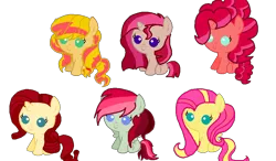 Size: 911x531 | Tagged: safe, artist:memeoverlord, derpibooru import, oc, unofficial characters only, pony, babies, baby, baby pony, foal, magical lesbian spawn, offspring, parent:applejack, parent:fluttershy, parent:pinkie pie, parent:rainbow dash, parent:rarity, parent:sunset shimmer, parent:twilight sparkle, parents:appleshimmer, parents:sunsarity, parents:sunsetdash, parents:sunsetpie, parents:sunsetsparkle, parents:sunshyne, sunset shimmer gets all the mares