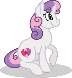 Size: 4000x4320 | Tagged: artist:lisa400, crusaders of the lost mark, cute, cutie mark, derpibooru import, diasweetes, older, raised hoof, safe, simple background, sitting, smiling, solo, .svg available, sweetie belle, the cmc's cutie marks, transparent background, vector