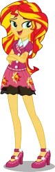 Size: 287x900 | Tagged: safe, artist:seahawk270, derpibooru import, sunset shimmer, equestria girls, friendship games, clothes, crossed arms, high heels, inkscape, open mouth, simple background, solo, transparent background, vector