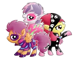 Size: 1024x806 | Tagged: apple bloom, artist:amberlea-draws, cutie mark crusaders, dead source, derpibooru import, safe, scootaloo, show stopper outfits, simple background, sweetie belle, the show stoppers, transparent background, watermark