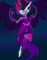 Size: 4400x5600 | Tagged: safe, artist:sweetsismagic, derpibooru import, sci-twi, twilight sparkle, equestria girls, friendship games, absurd resolution, armpits, midnight sparkle, scene interpretation, solo