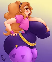 Size: 1250x1500 | Tagged: suggestive, artist:phurie edits, derpibooru import, edit, editor:theabridgenator, adagio dazzle, equestria girls, adagio dat-azzle, ass, big breasts, big lips, blushing, breasts, busty adagio dazzle, cleavage, curves, extra thicc, female, hand on hip, hourglass figure, huge breasts, huge butt, human coloration, impossibly large breasts, impossibly large butt, large butt, lips, photoshop, plump, solo, solo female, the ass was fat, thick, thighs, thunder thighs, wide hips